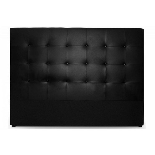 Tête de lit capitonnée 140 cm Cocoon noir - 3S. x Home - Sommier noir