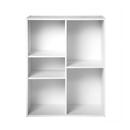 Meuble à 5 cases en bois blanc - Calicosy - Meuble bibliotheque design