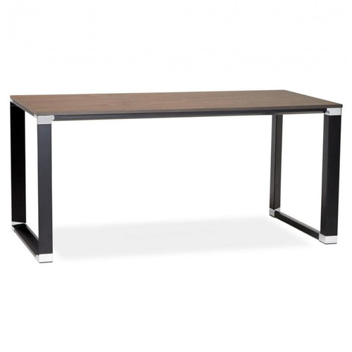 Table à Manger Couleur Noyer Métal Noir WARNER  - 3S. x Home - Table en bois design